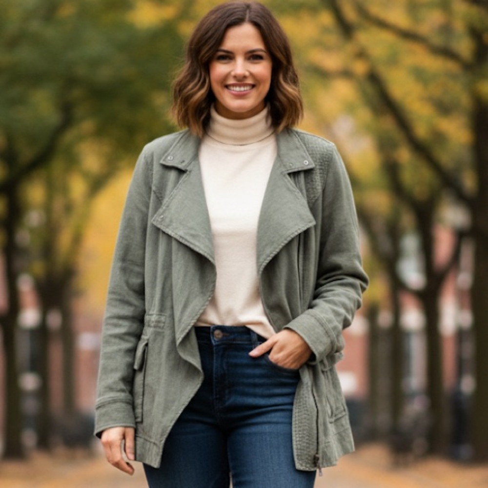 Lane Bryant Sage Olive Green Utility Jacket 14/16